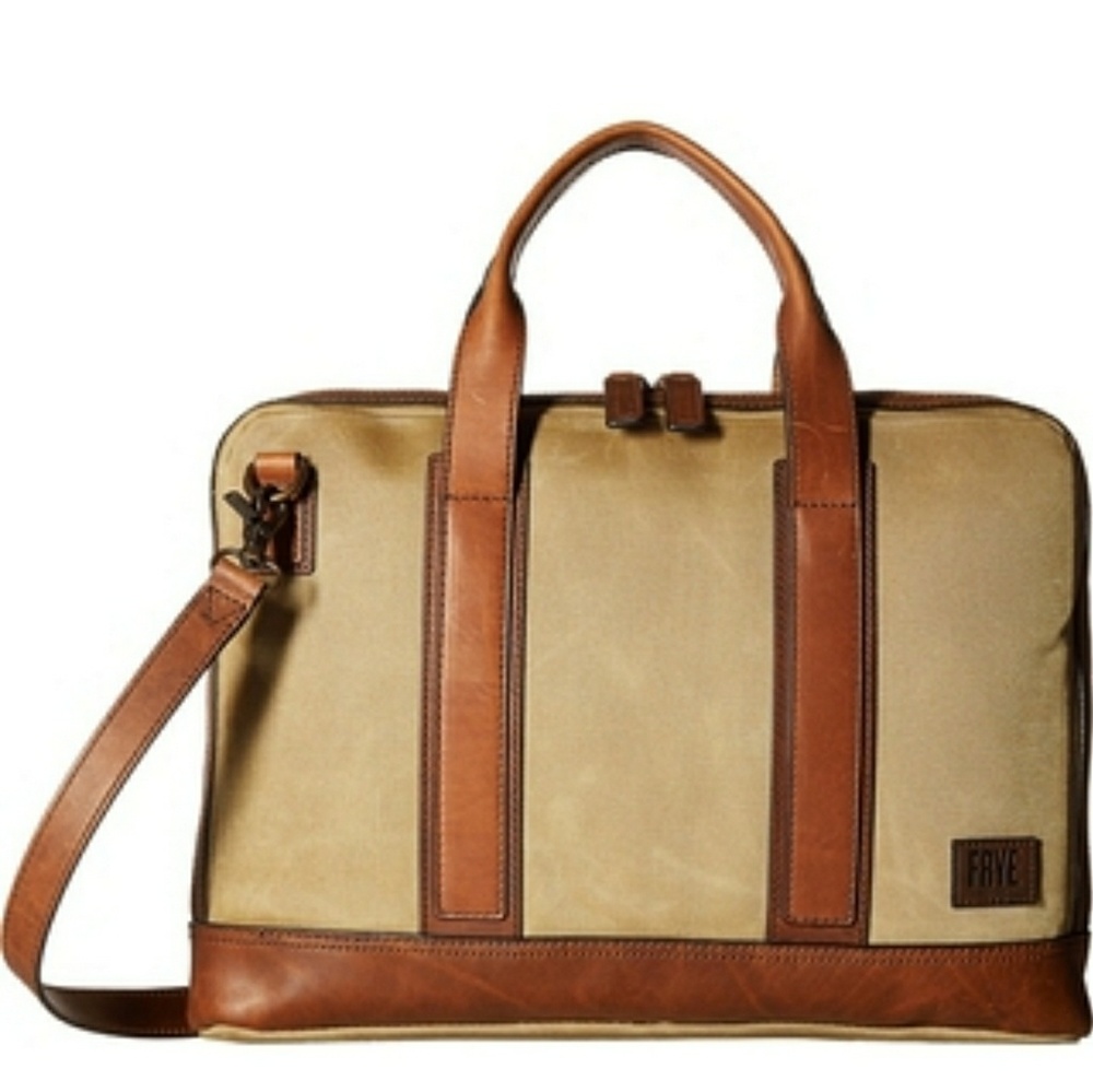 Men's Tan Carter Slim Brief Case